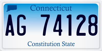 CT license plate AG74128