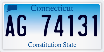 CT license plate AG74131