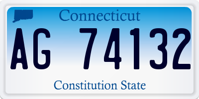CT license plate AG74132