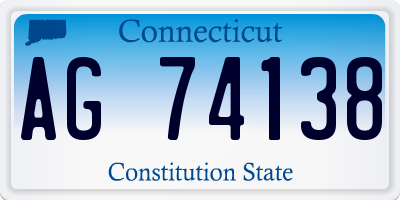 CT license plate AG74138