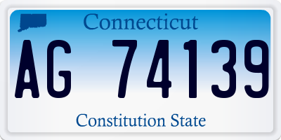 CT license plate AG74139