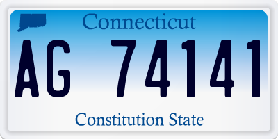 CT license plate AG74141
