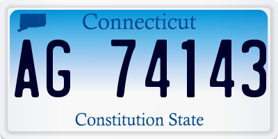 CT license plate AG74143