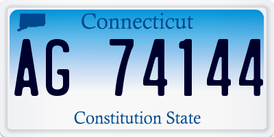 CT license plate AG74144