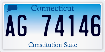 CT license plate AG74146