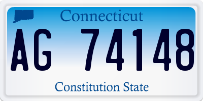CT license plate AG74148