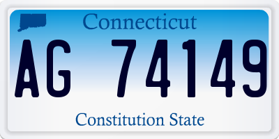 CT license plate AG74149