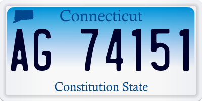 CT license plate AG74151