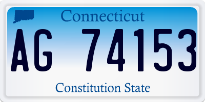 CT license plate AG74153