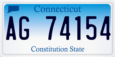 CT license plate AG74154