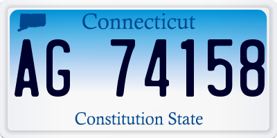 CT license plate AG74158