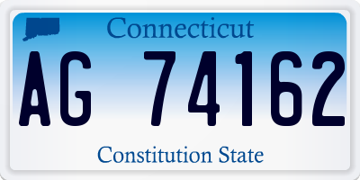 CT license plate AG74162