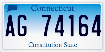 CT license plate AG74164