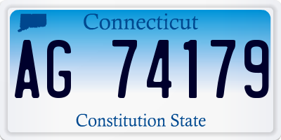 CT license plate AG74179
