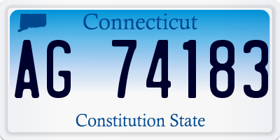 CT license plate AG74183