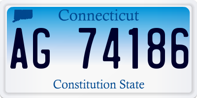 CT license plate AG74186