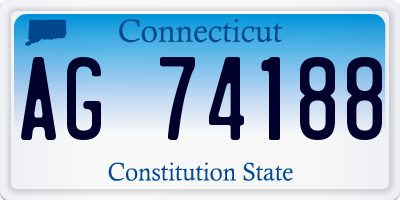 CT license plate AG74188