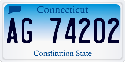 CT license plate AG74202