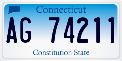 CT license plate AG74211
