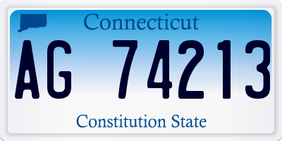 CT license plate AG74213