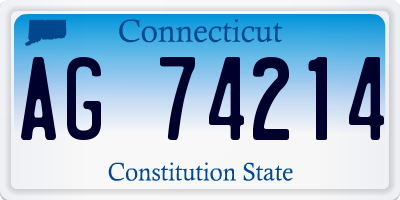 CT license plate AG74214
