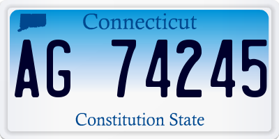 CT license plate AG74245
