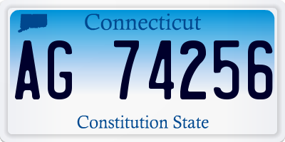 CT license plate AG74256