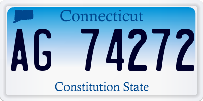 CT license plate AG74272