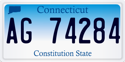 CT license plate AG74284