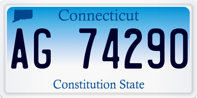 CT license plate AG74290