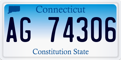 CT license plate AG74306
