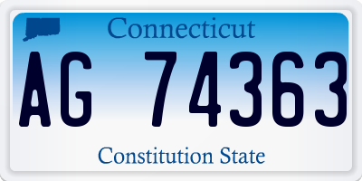 CT license plate AG74363