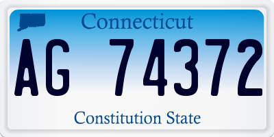 CT license plate AG74372