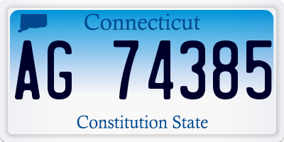 CT license plate AG74385
