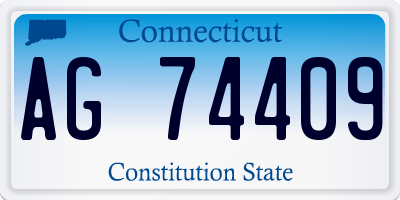 CT license plate AG74409