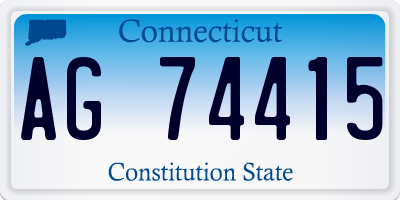 CT license plate AG74415