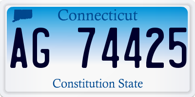 CT license plate AG74425