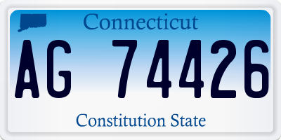 CT license plate AG74426