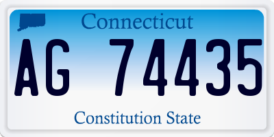 CT license plate AG74435