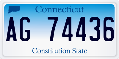 CT license plate AG74436