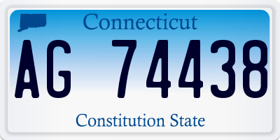 CT license plate AG74438