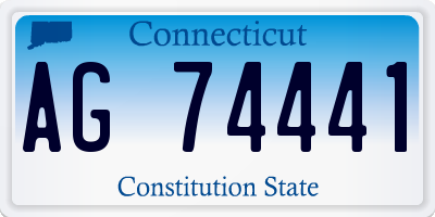 CT license plate AG74441