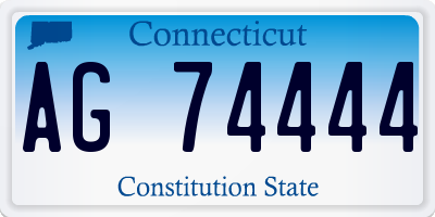CT license plate AG74444