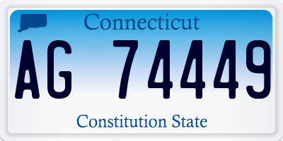 CT license plate AG74449