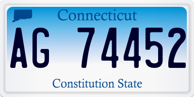 CT license plate AG74452