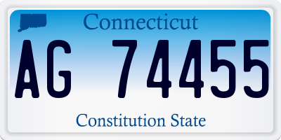 CT license plate AG74455