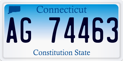 CT license plate AG74463