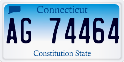 CT license plate AG74464