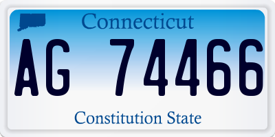 CT license plate AG74466