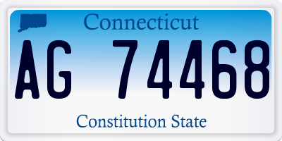 CT license plate AG74468